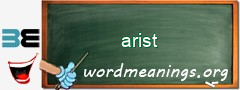 WordMeaning blackboard for arist